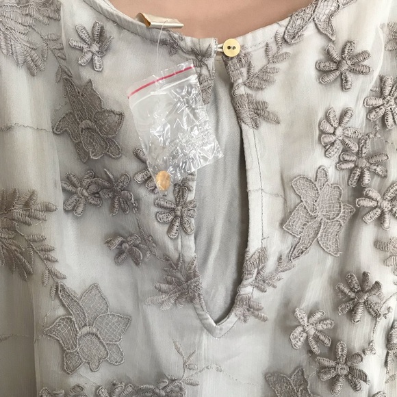 Sundance filmy embroidered dress over liner - Picture 5 of 6